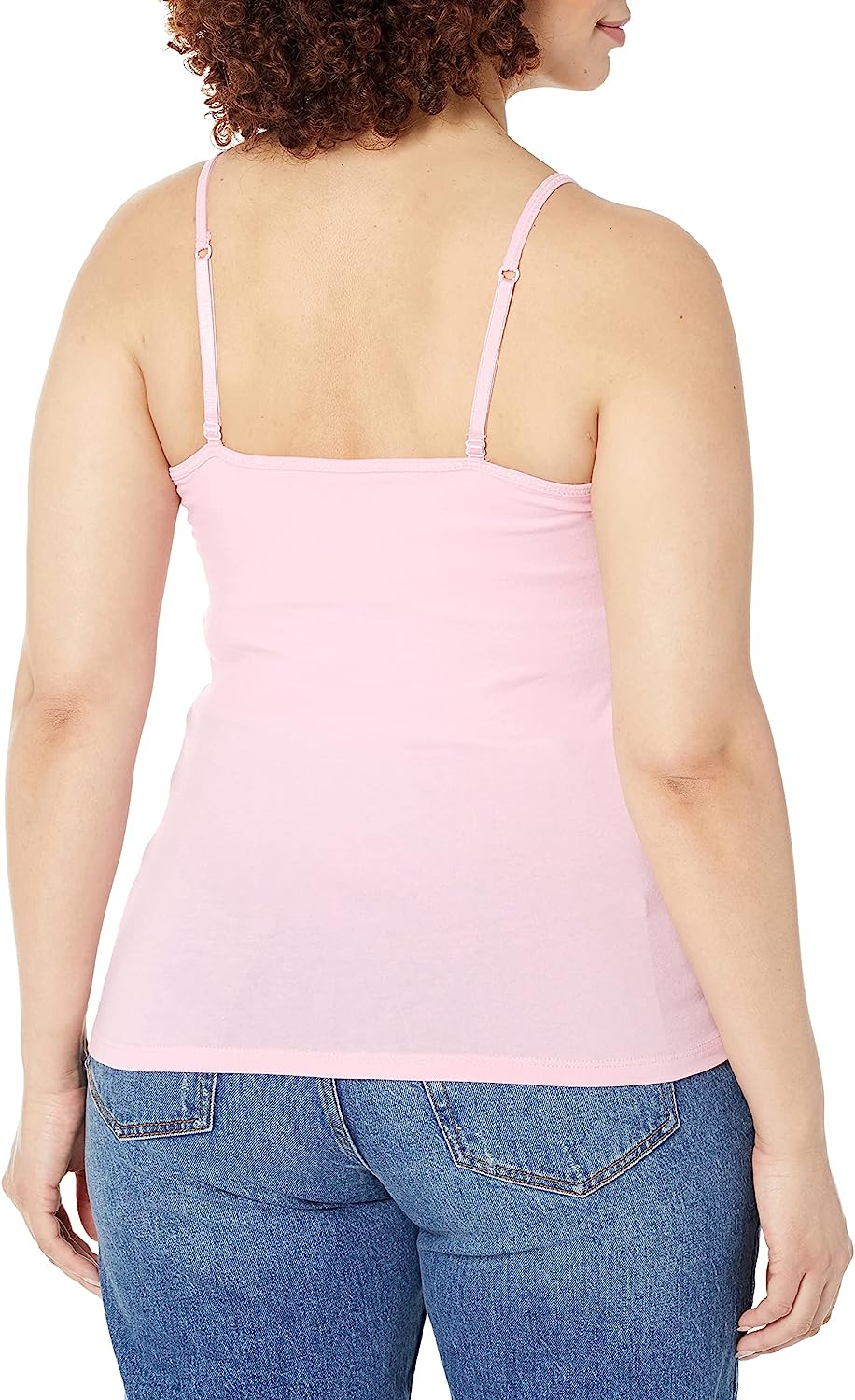 Hanes Women's Stretch Cotton Cami With Built-In Shelf Bra， Women’s Cotton Tank， Women’s Stretch Cotton Camisole - Image 2